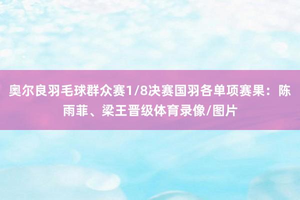 奥尔良羽毛球群众赛1/8决赛国羽各单项赛果：陈雨菲、梁王晋级体育录像/图片